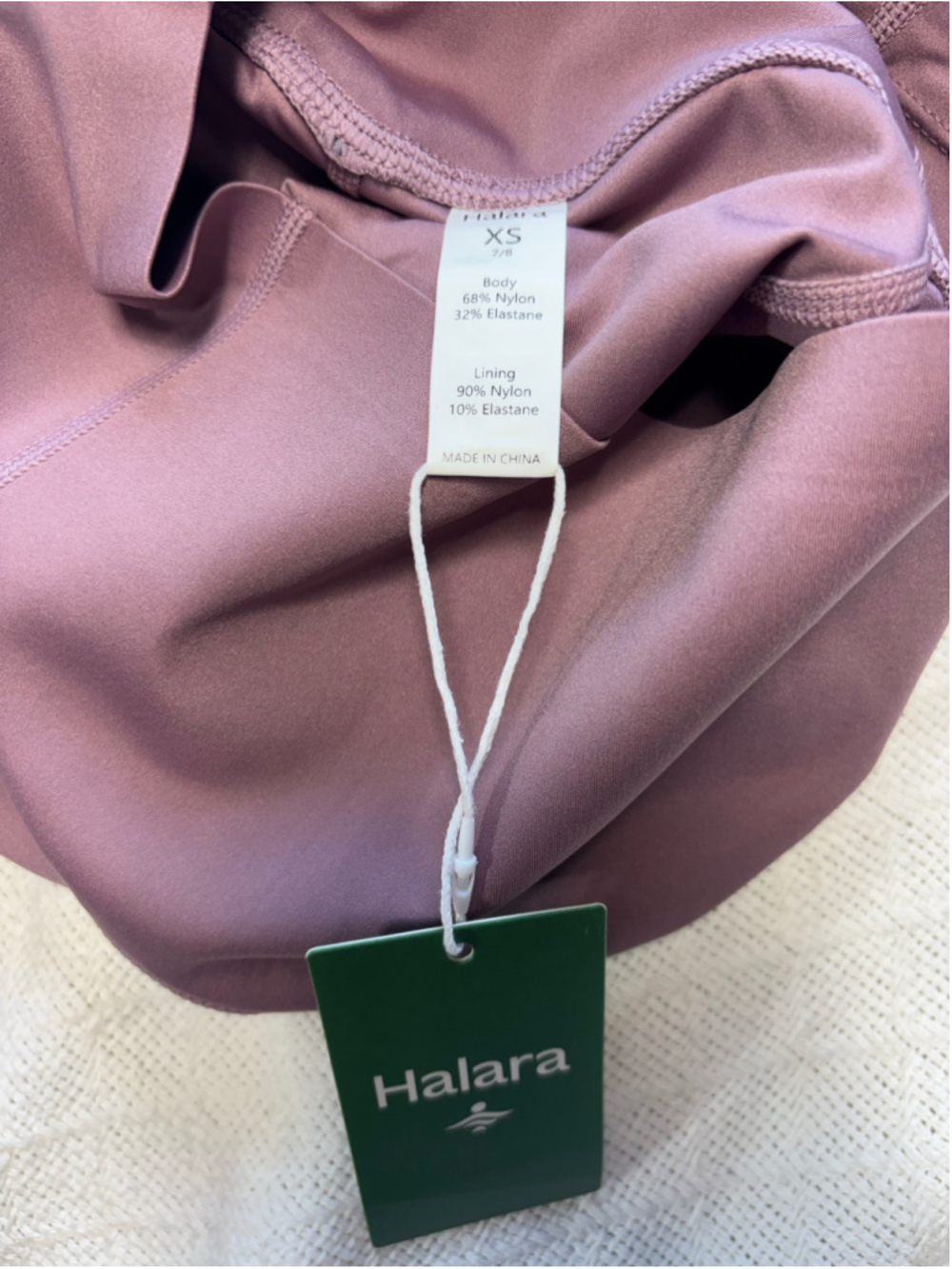 Halara UltraSculpt High Waisted Pocket 7/8 Leggings Mauve Activewear SZ XS - Picture 7 of 8